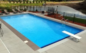 rectangle vinyl pool with diving board